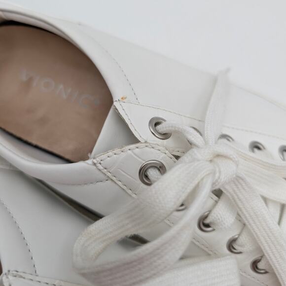 Vionic Winny Women's Lace Up Sneaker Shoes Leather White Size US8 EU38.5 - Picture 11 of 12